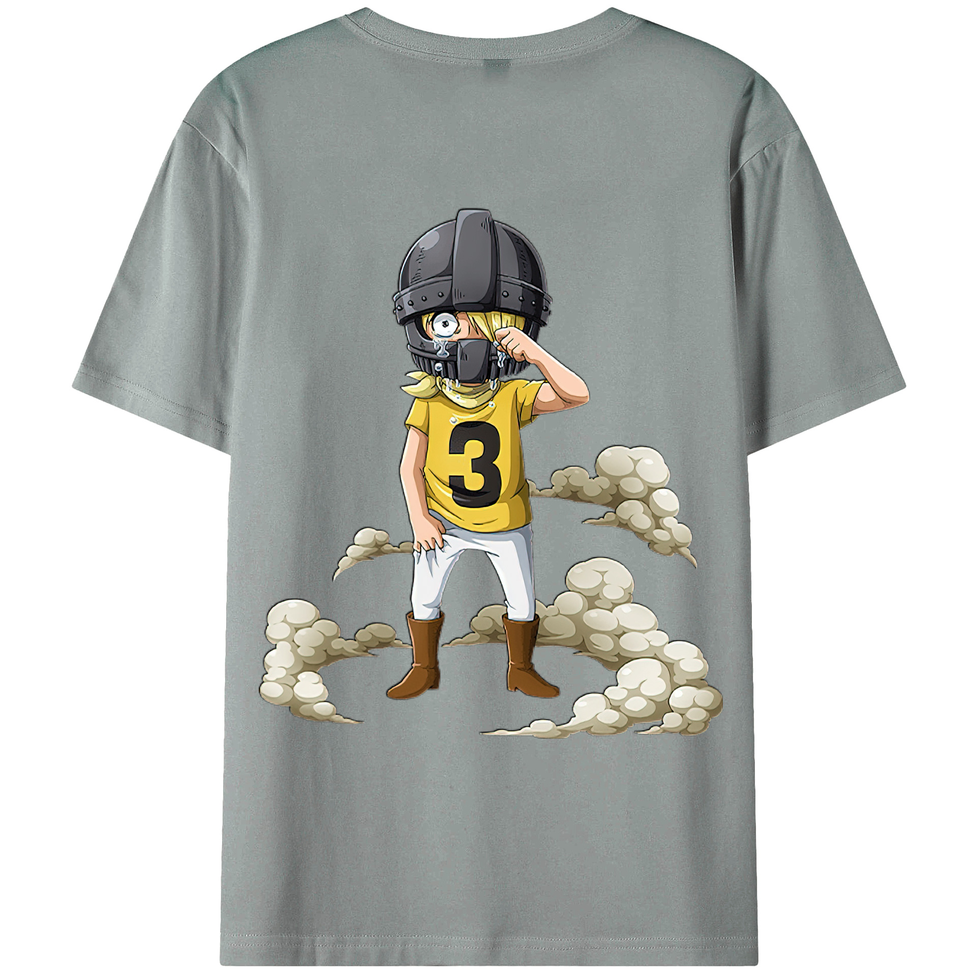 （画像用） ワンピース サンジ ONE PIECE Sanji 綿100％ メンズ半袖Tシャツ（バックプリント） 通気性